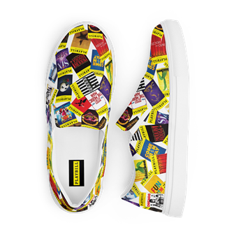 Playbill Covers Womens Slip-on Canvas Shoes in White 