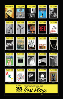 Playbill 25 Years of Tony Award-Winning Best Plays Poster 