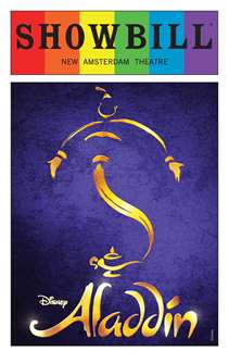 Aladdin - June 2016 Playbill with Rainbow Pride Logo 
