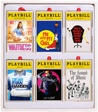 2020 Playbill Ornaments from the Broadway Cares Classic Collection - Set of Six 