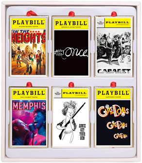 2023 Playbill Ornaments from the Broadway Cares Classic Collection - Set of Six 