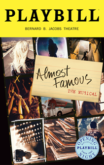 Almost Famous Limited Edition Official Opening Night Playbill 