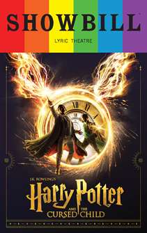 Harry Potter and the Cursed Child 2022 Playbill with Rainbow Pride Logo 