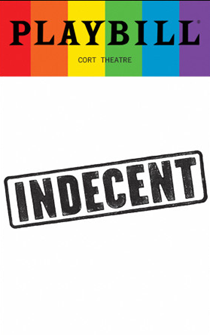 Indecent - June 2017 Playbill with Rainbow Pride Logo 