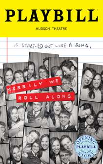 Merrily We Roll Along Limited Edition Official Opening Night Playbill 