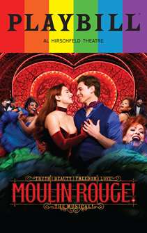 Moulin Rouge Playbill with Limited Edition 2023 Rainbow Pride Logo 