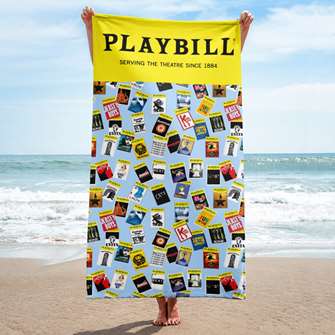 Playbill Blue Beach Towel 