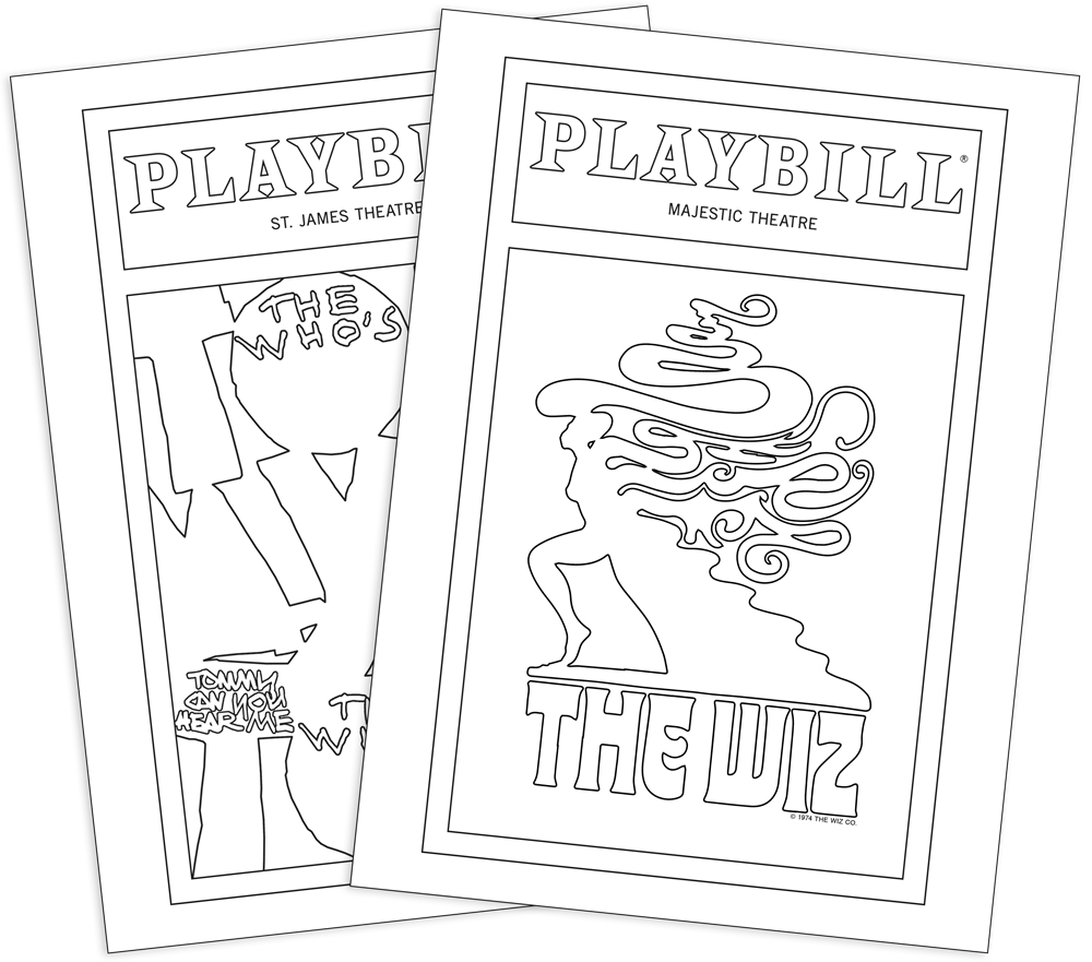 Playbill Broadway Coloring Book V1 Playbill Merchandise & Souvenirs