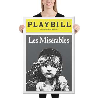 Playbill Les Miserables Canvas  