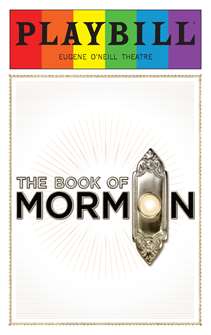 The Book of Mormon June 2022 Playbill with Rainbow Pride Logo  