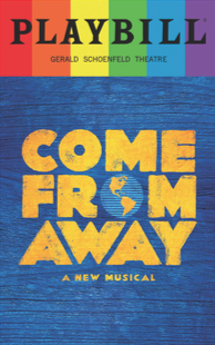 Come From Away - June 2017 Playbill with Rainbow Pride Logo 