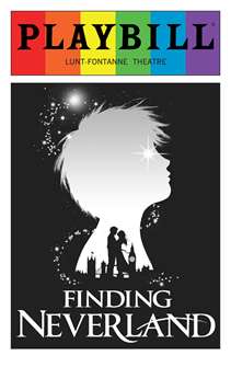 Finding Neverland - June 2016 Playbill with Rainbow Pride Logo 
