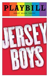 Jersey Boys - June 2016 Playbill with Rainbow Pride Logo 