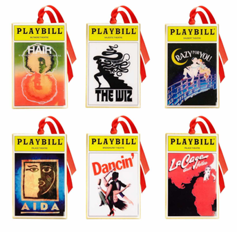 2017 Playbill Ornaments from the Broadway Cares Classic Collection - Set of Six 