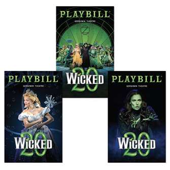Wicked 20 Anniversary Combination Limited Edition Playbills 