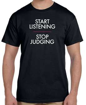 Children of a Lesser God - Start Listening Black Logo T-Shirt 