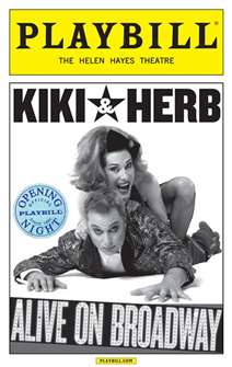 Kiki & Herb Limited Edition Official Opening Night Playbill 