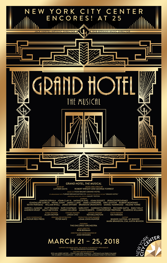 Grand Hotel The Musical Poster 2018